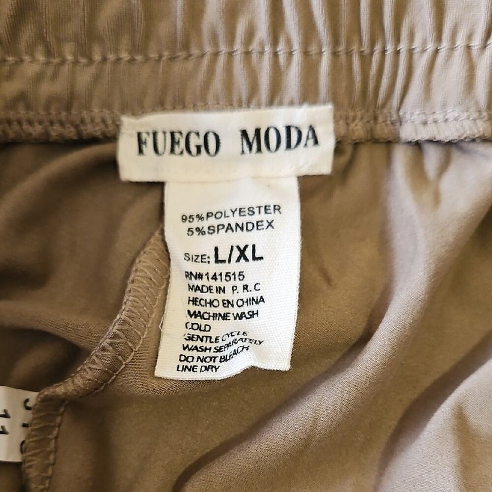 Tan Joggers with Zipper Pockets - Picture 2 of 3